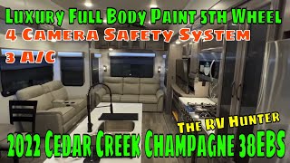 STUNNING Full body paint Luxury 5th Wheel 2022 Cedar Creek Champagne 38EBS  RV Tour  RV Review [upl. by Amandy]