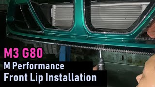 Installation Tutorial BMW G80G82 M Performance Front Lip [upl. by Jarrow]