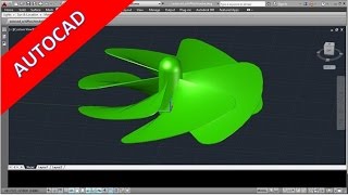 95 Schiffsschraube  Autocad 2014 Training  Sweep  Helix [upl. by Ellita92]