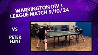 Neil Myatt vs Peter Flint Long pips BH  Warrington Div 1 League Match  91024 [upl. by Wendelin145]