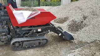 BY800 cheap mini dumper Work video [upl. by Nebeur86]