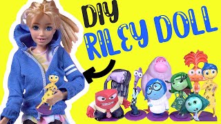 Inside Out 2 Movie DIY Riley Barbie Doll with Characters Step by Step Tutorial [upl. by Nolham]