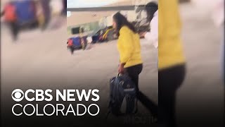 After cellphone caught fire on plane in Denver some passengers panicked [upl. by Iglesias]