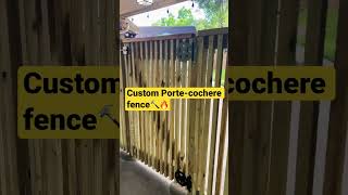 Custom Portecochere fence [upl. by Leda]