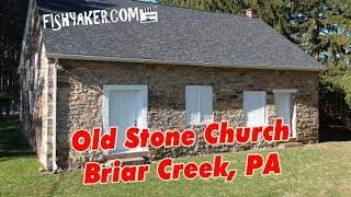 1808 Old Stone Methodist Episcopal Church Briar Creek Columbia County Pennsylvania  By Drone [upl. by Ayamahs]