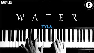 Tyla  Water KARAOKE Slowed Acoustic Piano Instrumental COVER LYRICS [upl. by Mcdermott454]