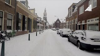 Rondje Regio Wintereditie  Centrum Nijkerk in de sneeuw [upl. by Lledrev401]