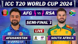 AFGHANISTAN vs SOUTH AFRICA SEMI FINAL 1 LIVE SCORES  AFG vs SA LIVE  ICC T20 World Cup 2024 [upl. by Isnan400]