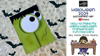 How to Make My Halloween Frankenstein Card  Potions amp Spells Stampin’ Up  Inky Hands Warm Hearts [upl. by Mcmillan]