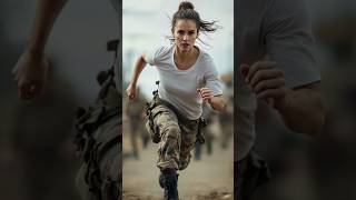 The beautiful Lady Warrior in Motion 💪 militarylife shorts assassin usarmy troops attitude [upl. by Nomzzaj]