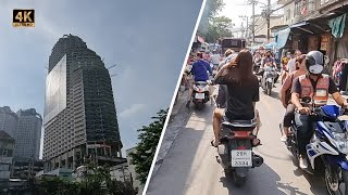 Bangkok GHOST TOWER Sathorn and Charoen Khrung Road 🇹🇭 Thailand [upl. by Tiersten]