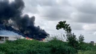 Fire incidents in Unicharm Sanand Ahmadabad Gujarat [upl. by Ahso]