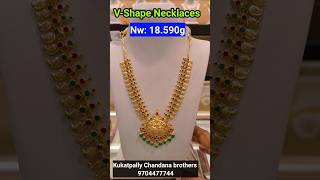 😲 కేవలం 17 గ్రాములు కే Gold Necklace Designs l Latest Necklace Models l Lightweight Necklaces 17gm [upl. by Kimbra356]