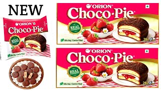 New ORION Choco Pie Strawberry Cream filled [upl. by Omero]