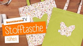 Stofftasche quotBlumenwiesequot nähen  Nähset  buttinette TV DIY [upl. by Britteny]