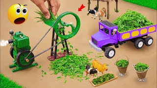 diy diorama making mini grass chopping machine  top 10 diy science project 🚜✨pocofarmcreators [upl. by Yrem]