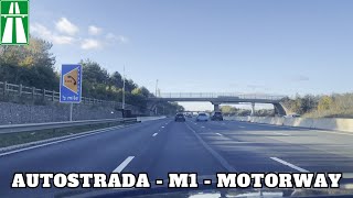 M1 Motorway from junction 14 Milton Keynes to Northampton  England  UK  Autostrada Anglia [upl. by Retsev711]