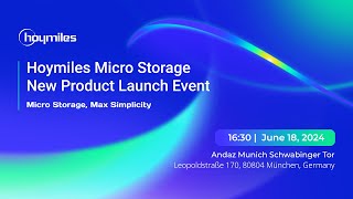 Hoymiles Micro Storage New Product Launch Event [upl. by Leunamne]