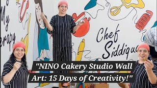 NINO Cakery Studio Wall Art  15 Days of Creativity  Art in progress  creative journey [upl. by Meisel199]