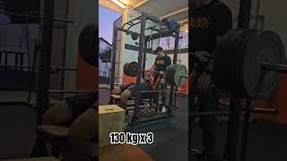 Panca piana 130kg x 3 rep power sports powerlifting training pullups streetlifting motivation [upl. by Yrrag]