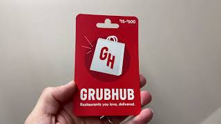 Grubhub Gift Cards  Digital Code vs Physical Card [upl. by Dira418]