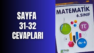 6 SINIF MATEMATİK KİTABI SAYFA 31 ve 32 CEVAPLARI [upl. by Heger]