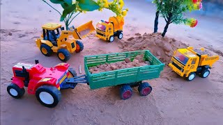 jcb3dx backhoe cartoon video mini truck tractor Tata motors truck parking video20 ramcreators [upl. by Tj]