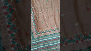 Exclusive Kantha stitch saree Dyed Gacchi by Gacchi Tassure [upl. by Arriaet733]