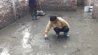 How To Build a Concrete Floors For House  Construction House Step By Step [upl. by Fesuy]