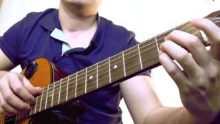 How to play Five Hundred Miles on guitar  Justin Timberlake rhythm guitar [upl. by Holcman]