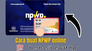 cara buat npwp online 2024 [upl. by Lawlor]