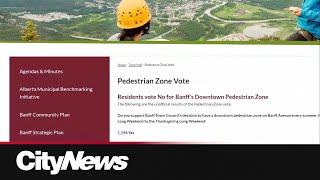 Residents vote no for Banff’s Downtown Pedestrian Zone [upl. by Godart370]