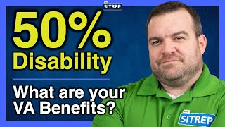 VA Benefits with 50 ServiceConnected Disability  VA Disability  theSITREP [upl. by Artemisia]