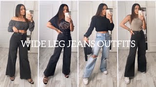 Wide leg jeans outfits Looks con Jeans Wide Leg How to style wide leg jeans [upl. by Darom507]