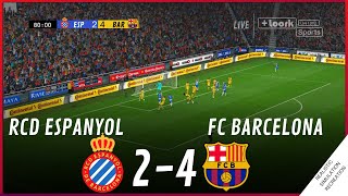 Espanyol vs Barcelona 24 • MATCH HIGHLIGHTS  VideoGame Simulation amp Recreation [upl. by Lasiaf804]