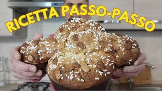 COLOMBA PASQUALE RICETTA CON GOCCE DI CIOCCOLATO E MANDORLE  Morbida e Soffice  Spiegata Semplice [upl. by Emirac462]