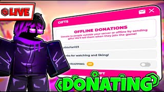 🎃🔴 LIVE PLS DONATE🔴🎃 donating to every viewer live🤑Grinding for 500k🤑plsdonate roblox live [upl. by Dej]