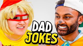 Dad Jokes  Dont laugh Challenge  Alan vs Sath  Raise Your Spirits [upl. by Atile]