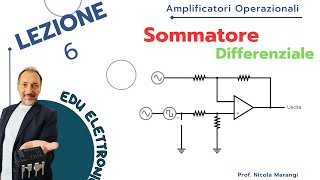 Amplificatore Operazionale Configurazione Sommatore e Differenziale  Esempio Pratico con Falstad [upl. by Salokkin]