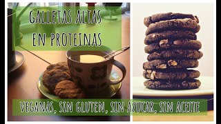 Galletas Veganas Altas en Proteinas  Sin Gluten Sin Azúcar Sin Aceite [upl. by Shay376]