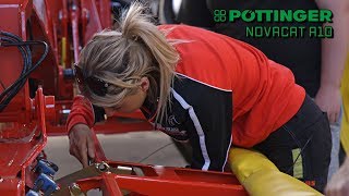 Kirstie Gets a Crash Course on the Pottinger Novacat A10 Mowers [upl. by Arod]