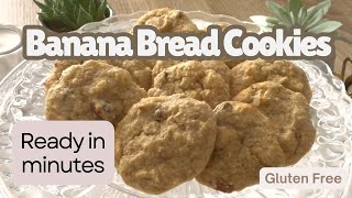 EASY BANANA BREAD Cookies GLUTENFREE HIGHPROTEIN homemade [upl. by Zeuqirdor]