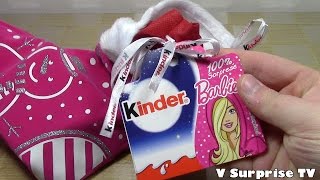 Calza della Befana di Barbie 2017 con ovetti Kinder sorpresa V Surprise TV [upl. by Ramon179]