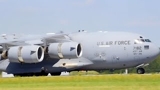 C17 Globemaster III Arrived in Łask Poland [upl. by Ahseik]