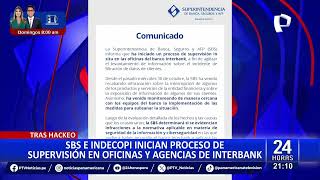 Interbank SBS supervisa oficinas de la entidad bancaria tras filtración de datos de clientes [upl. by Olimac809]