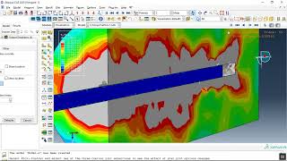 Simulation PullOut test of a ribbed steel bar from the UHPC part in Abaqus [upl. by Haleehs]