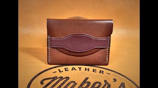 Making a simple Card Envelope wallet of leather [upl. by Eniamrehc637]