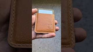 Handmade vertical cardholder💳💶 leather classic diy handmade cardholder april2024 leatherart [upl. by Ennaylloh261]