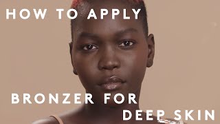 HOW TO APPLY BRONZER FOR DEEP SKIN  FENTY BEAUTY [upl. by Tiphany901]