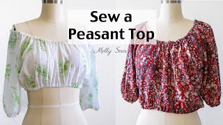 Sew A Peasant Top Pattern [upl. by Nrol693]